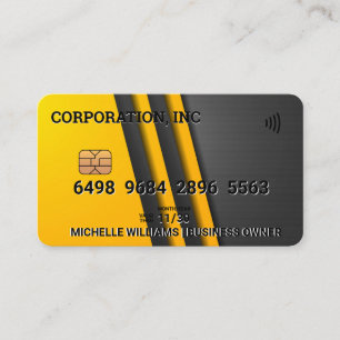 Visite Crédit   Carte de débit   Couches gris jaune