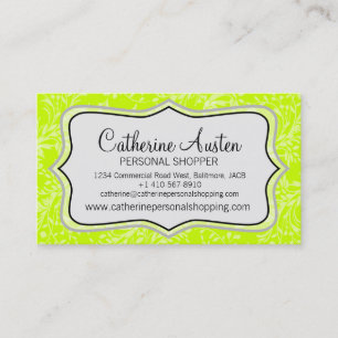 Visite Damask quotidien brillant citron vert carte de vis