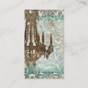 Visite Damassé vintage gigaoctet de lustre de carte de