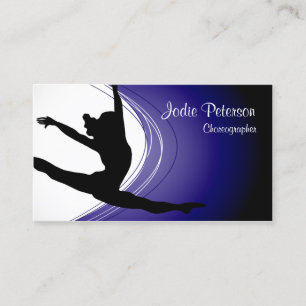 Visite Dancer Jette Leap Silhouette Violet Carte de visit