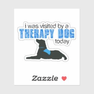 Visite de chien thérapeutique Sticker Silhouette