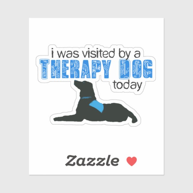 Visite de chien thérapeutique Sticker Silhouette (Feuille)