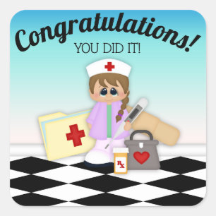 Visite de l'infirmière Félicitations Sticker de l'