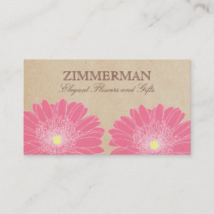 Visite Délicat Carte de visite, Fleurs Roses