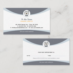 Visite Dentiste Carte de rendez-vous dentaire