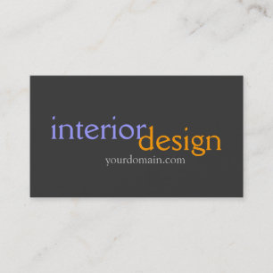 Visite Designer d'intérieur gris bleu jaune Carte de visi