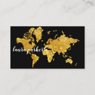 Visite Destination de carte du monde d'or de Faux d'agent