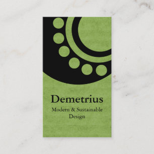Visite Dimensions futuristes carte de visite, vert