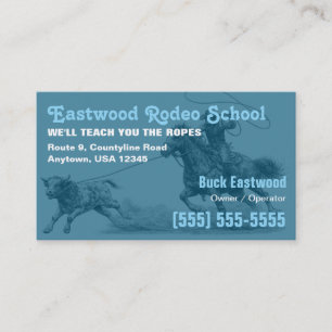 Visite École de Rodéo Carte d'Instructeur de Roping Cow