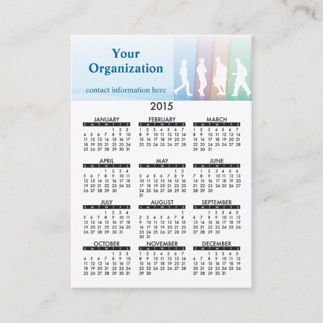 Visite Éducation élémentaire de calendrier de carte de (Devant)