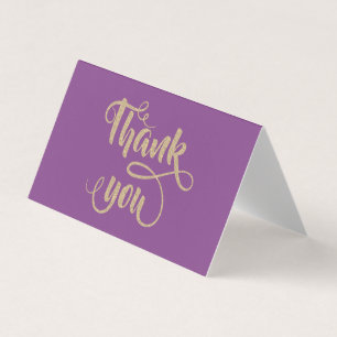 Visite Élégant Carte de remerciements de brillance or élé