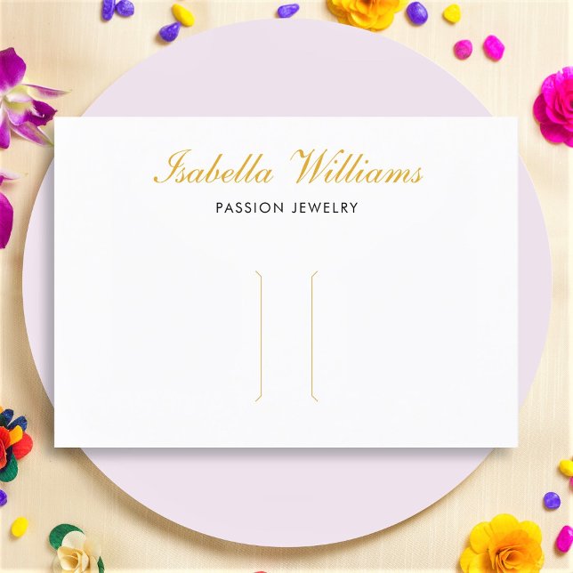 Visite Élégante carte d'affichage de clip de script or en (Créateur téléchargé)