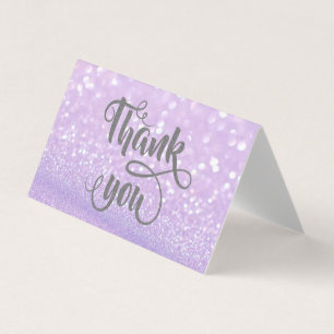 Visite Élégante Carte de remerciements Bokeh Glittery Arg