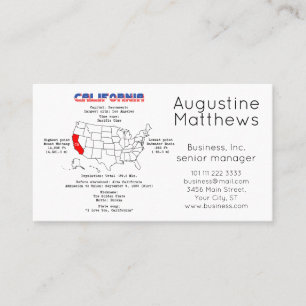 Visite Etat américain de Californie sur une carte et des 