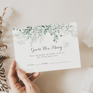 Visite Eucalyptus Minimaliste Devinez Combien De Carte De