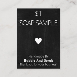 Visite Exemple de carte d'affichage du savon