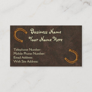 Visite Faux Tooled Cuir style occidental 4 Carte de visit