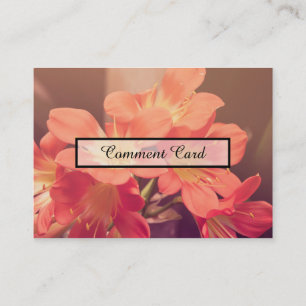 Visite fleurs de carte de commentaire belles