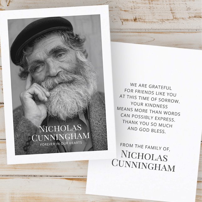 Visite Funeral Memorial Classic Carte simple de prière ph (Créateur téléchargé)