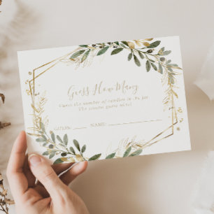 Visite Géométrique Gold Green Devine Combien De Carte De 