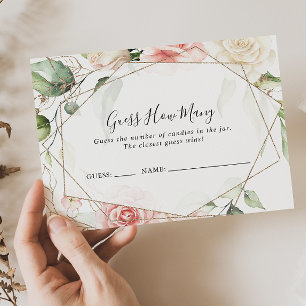 Visite Géométrique Gold Green Devinez combien de carte de