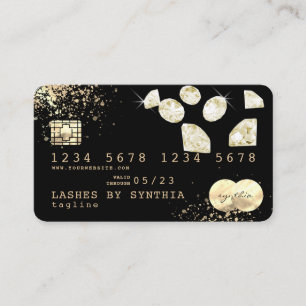 Visite Gold Foil diamants Carte de crédit ajoutez votre l