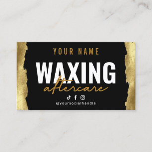 Visite Gold Modern Waxing carte de soins postérieurs