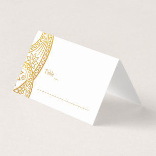 Visite Gold Paisley Carte de Mariage traditionnelle indie