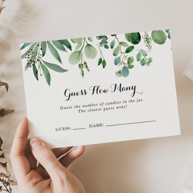 Visite Green Eucalyptus Devine Combien De Carte De Jeu (Créateur téléchargé)