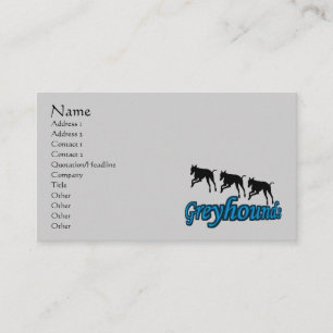 Visite Greyhounds Running Silhouette Animal Carte de visi