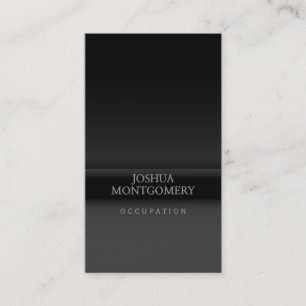 Visite Gris minimaliste professionnel de noir de carte de
