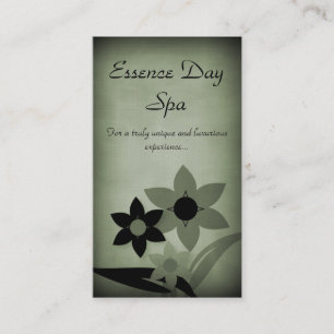 Visite Grunge Florals Carte de visite, Sage