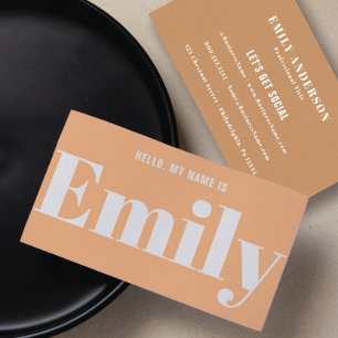Visite Hello Modern Minimal Type Deux Tons Carte de visit