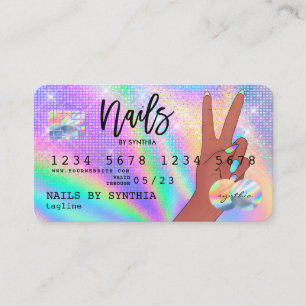 Visite Holographe Carte de crédit Nail Tech