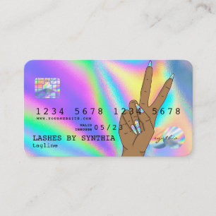 Visite Holographe Carte de crédit Nail Tech ajouter le lo