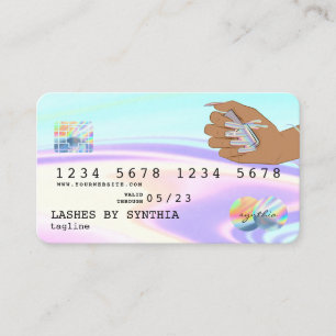 Visite Holographe licorne Carte de crédit Nail Tech