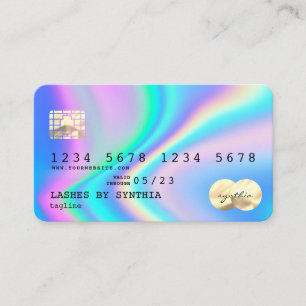Visite Holographe moderne style carte de crédit Ajouter u