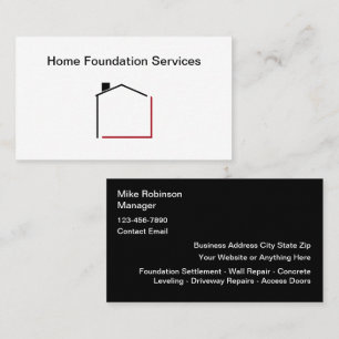 Visite Home Property Foundation Réparer le Carte de visit