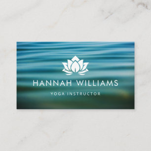 Visite Instructeur de Yoga Lotus Ocean Waves Carte de vis