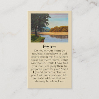 Visite John 14:1-3 Célébration de la vie Carte de sympath
