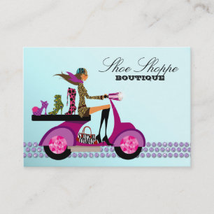 Visite La mode chausse le bleu de scooter de carte de