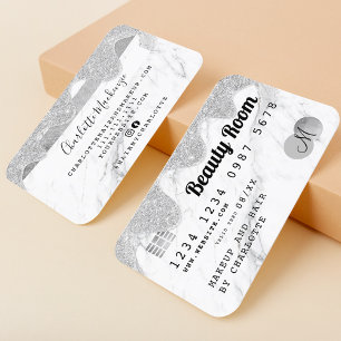 Visite La parties scintillant argent de carte de crédit