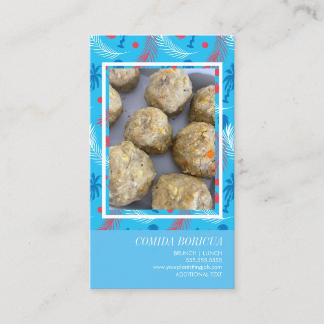 Visite Latin Puertorico Restaurant Mofongo Carte de visit (Devant)