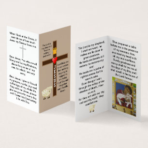 Visite Le Seigneur est ma carte de prière de berger