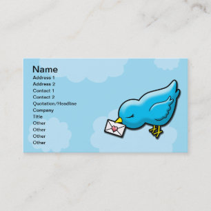 Visite Les oiseaux bleus restent en contact carte de visi