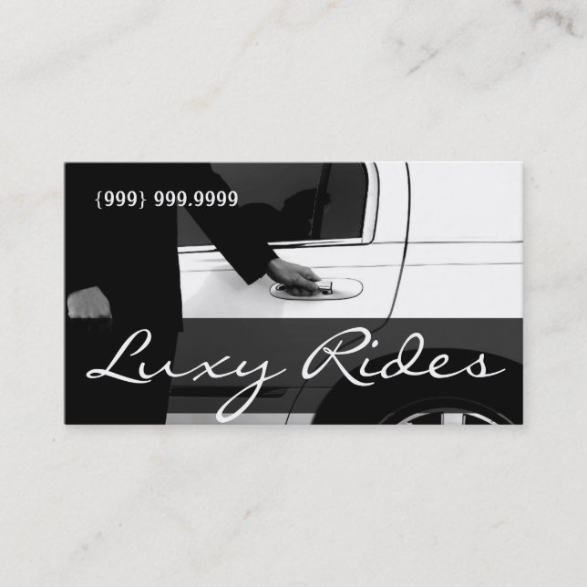 Visite Limousines Limo Services de voiture Carte de visit (Devant)