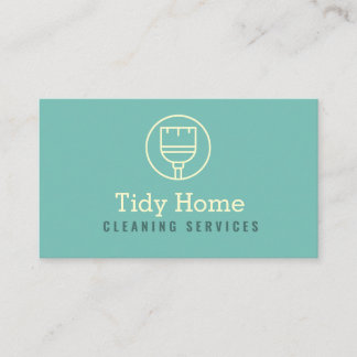 Visite Logo de chambre Service de nettoyage moderne Carte