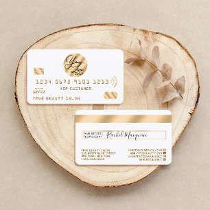 Visite Logo de la carte de crédit moderne Gold Black