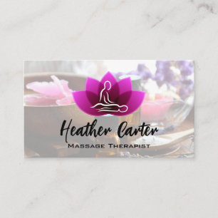 Visite Logo de massage   Spa Huiles Salines Carte de visi