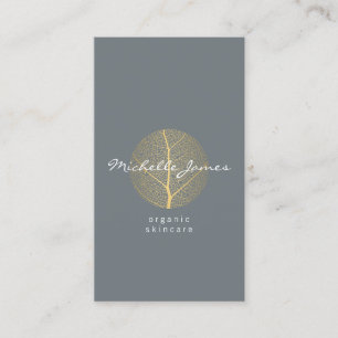 Visite Logo Elegant Gold Leaf sur Slate II Carte de visit